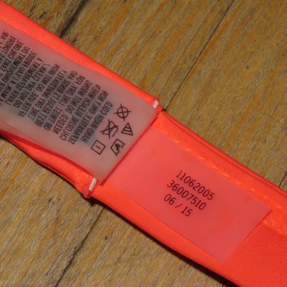 RARE Victoria's Secret PINK Hunter Orange Leopard Cheeky Tiny Pushup Bikini XS - Picture 15 of 15